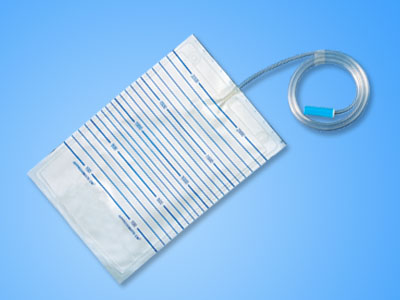 Single pass urine bag